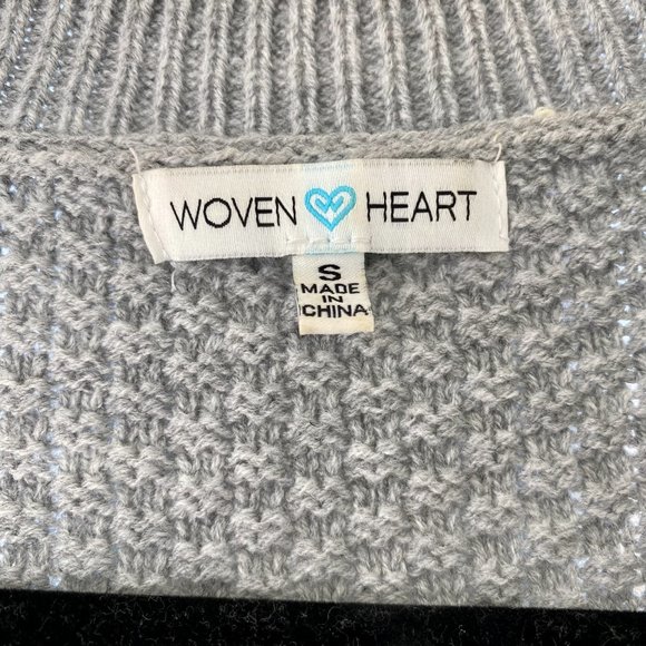 Woven Heart Color Blocked Oversized Cardigan Sweater - Picture 6 of 8